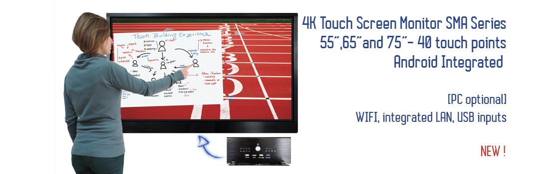 SMA Series 4K Multi-touch Monitors - 40 touch points