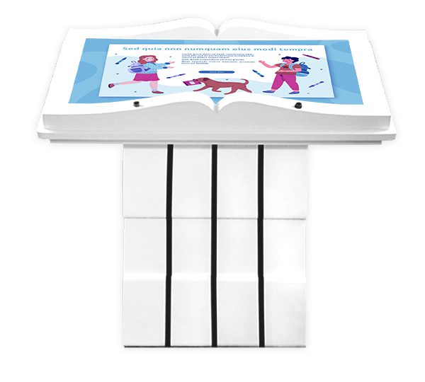 Podiumkiosk im Buchformat | Bookleg-43K