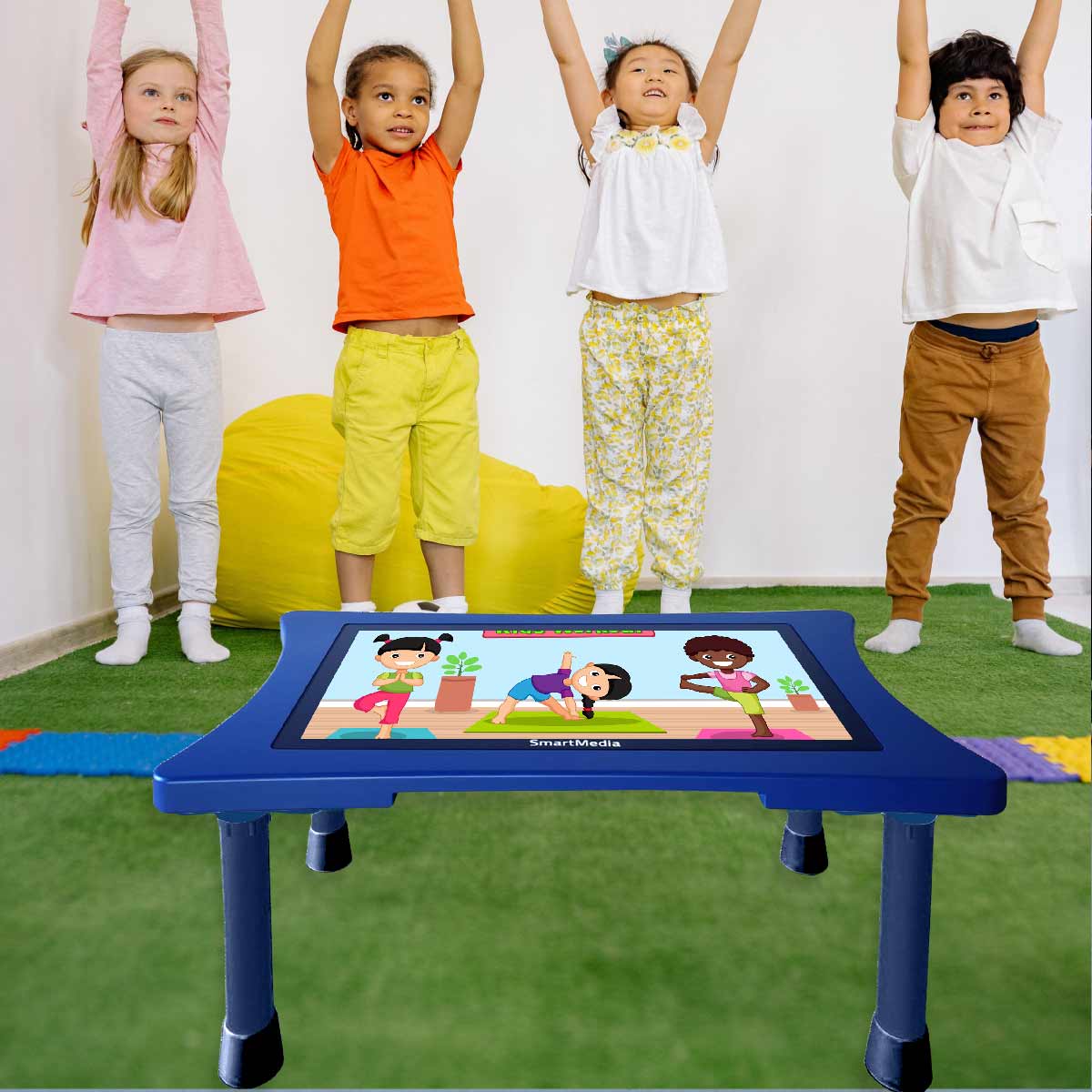 Tavolo touch KIDS  water-prooof in MDF e Polipropilene per l'infanzia, altezza bambino